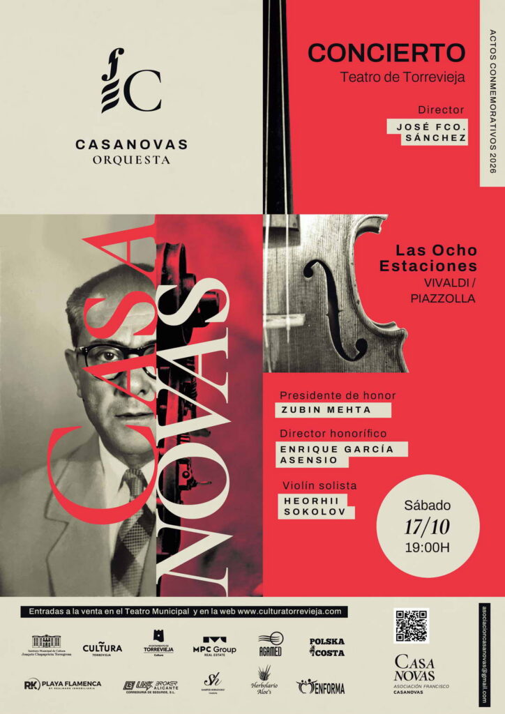 Cartel de 40 ANIVERSARIO: Las 8 estaciones: Vivaldi-Piazzolla