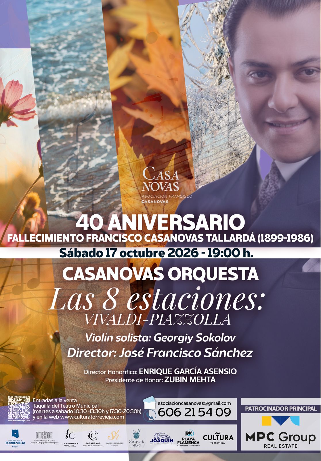 Cartel del concierto Las 8 estaciones: Vivaldi-Piazzolla