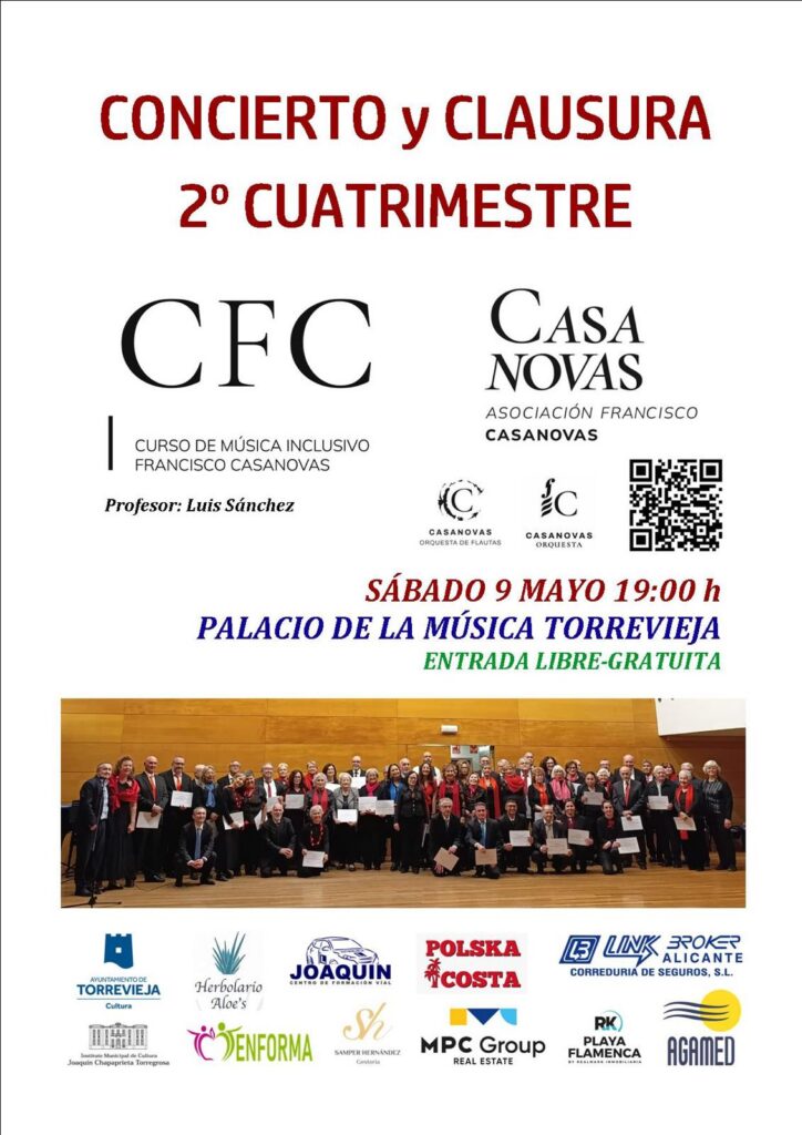 Cartel de CURSO DE MÚSICA: Concierto y Clausura 2do Cuatrimestre