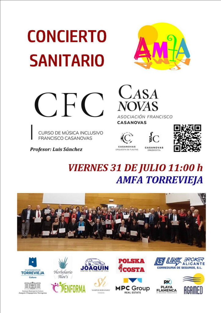 Cartel de CONCIERTO SANITARIO: AMFA Torrevieja